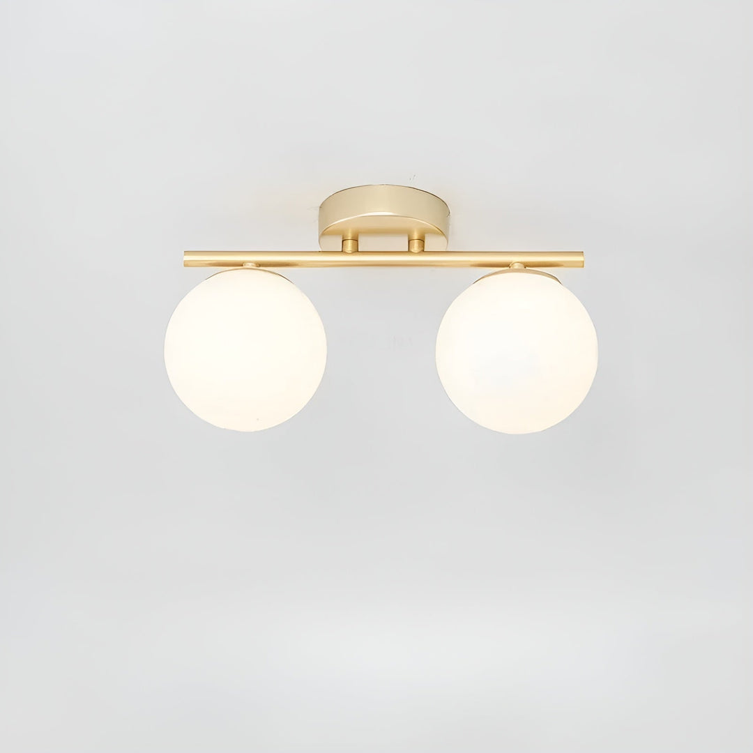 Plafonnier Verre Nordic Salon et Chambre | Noir 1 ou 2 Coupes Design Épuré