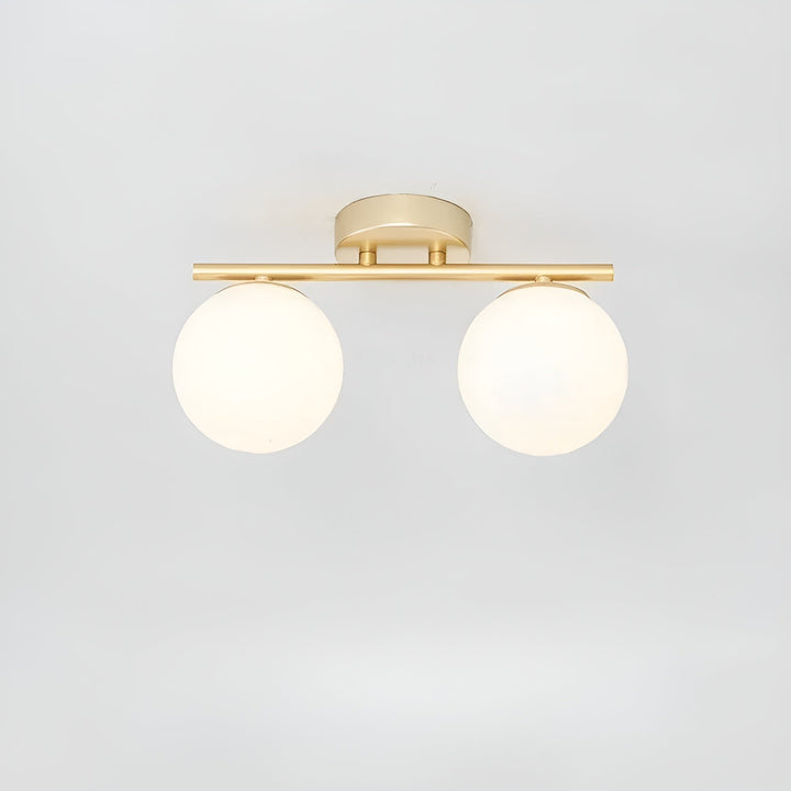 Plafonnier Verre Nordic Salon et Chambre | Noir 1 ou 2 Coupes Design Épuré