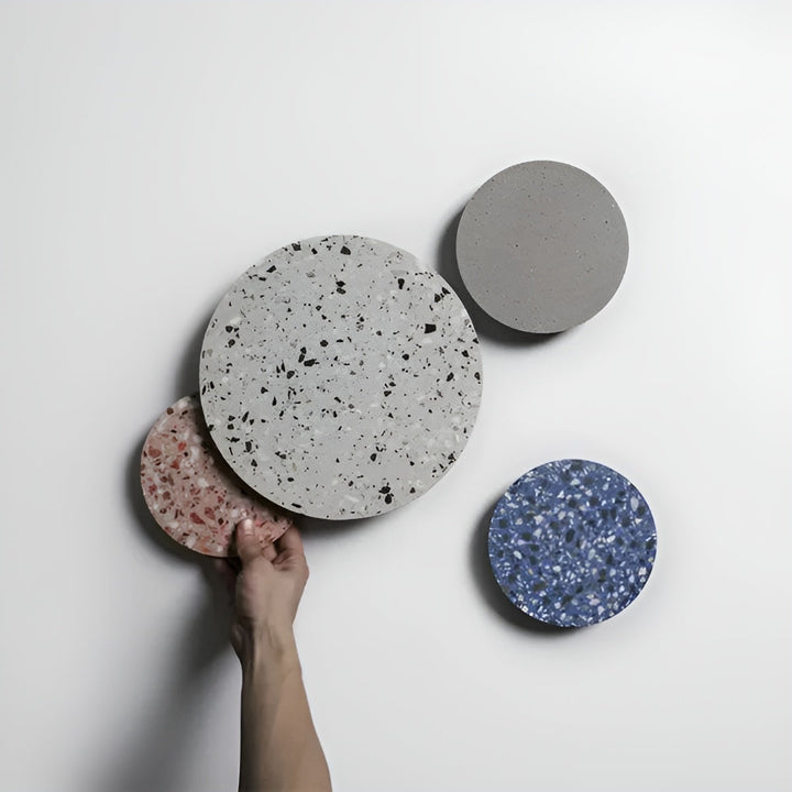 Applique Terrazzo Scandinave Cosy | Salon D15 ou D25cm Blanc Chaleureux