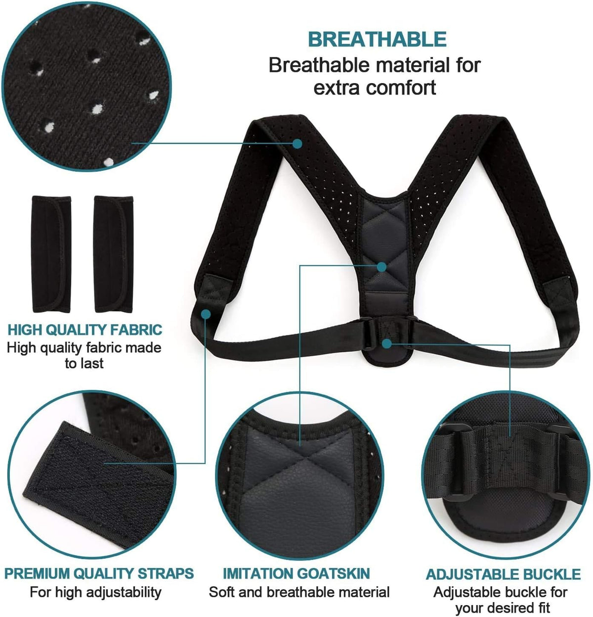 Correcteur de Posture Ergonomique — Rééducation Naturelle des Épaules au Bureau