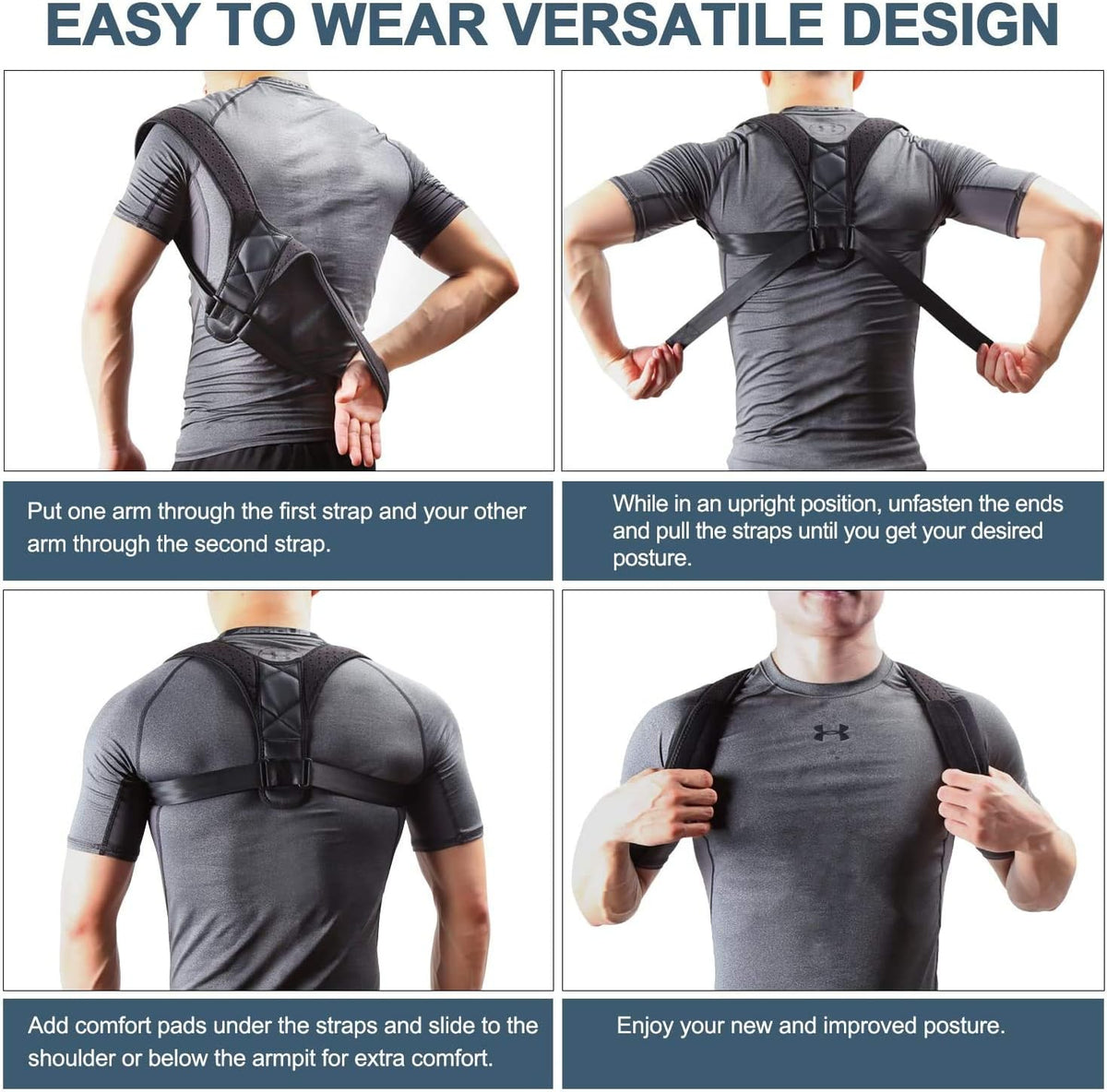 Correcteur de Posture Ergonomique — Rééducation Naturelle des Épaules au Bureau