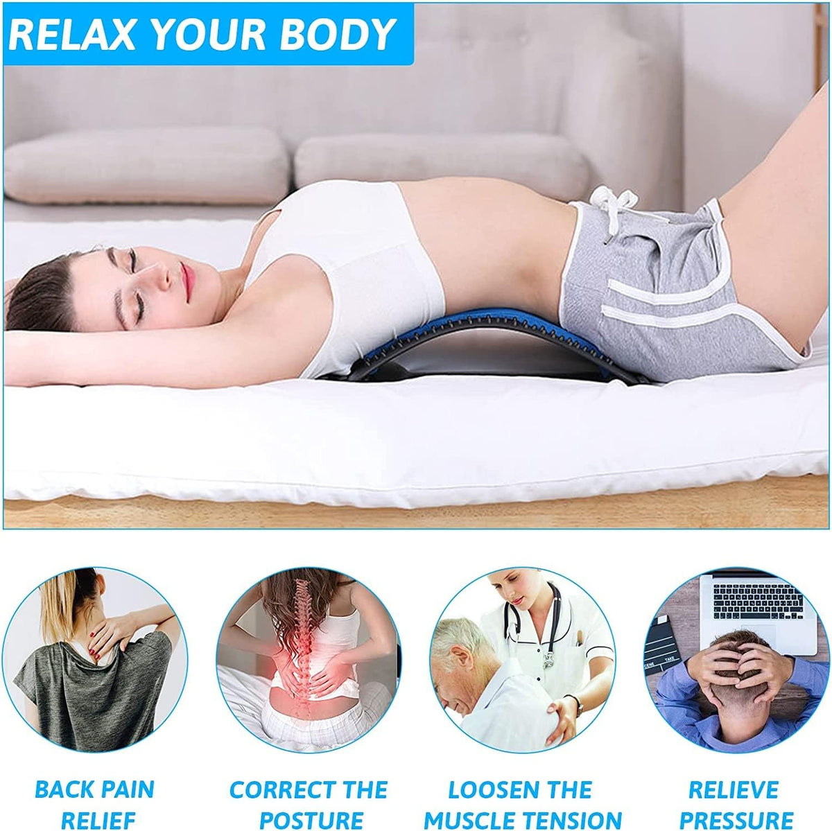 Étireur de Dos pour Décompression Lombaire et Amélioration de la Posture