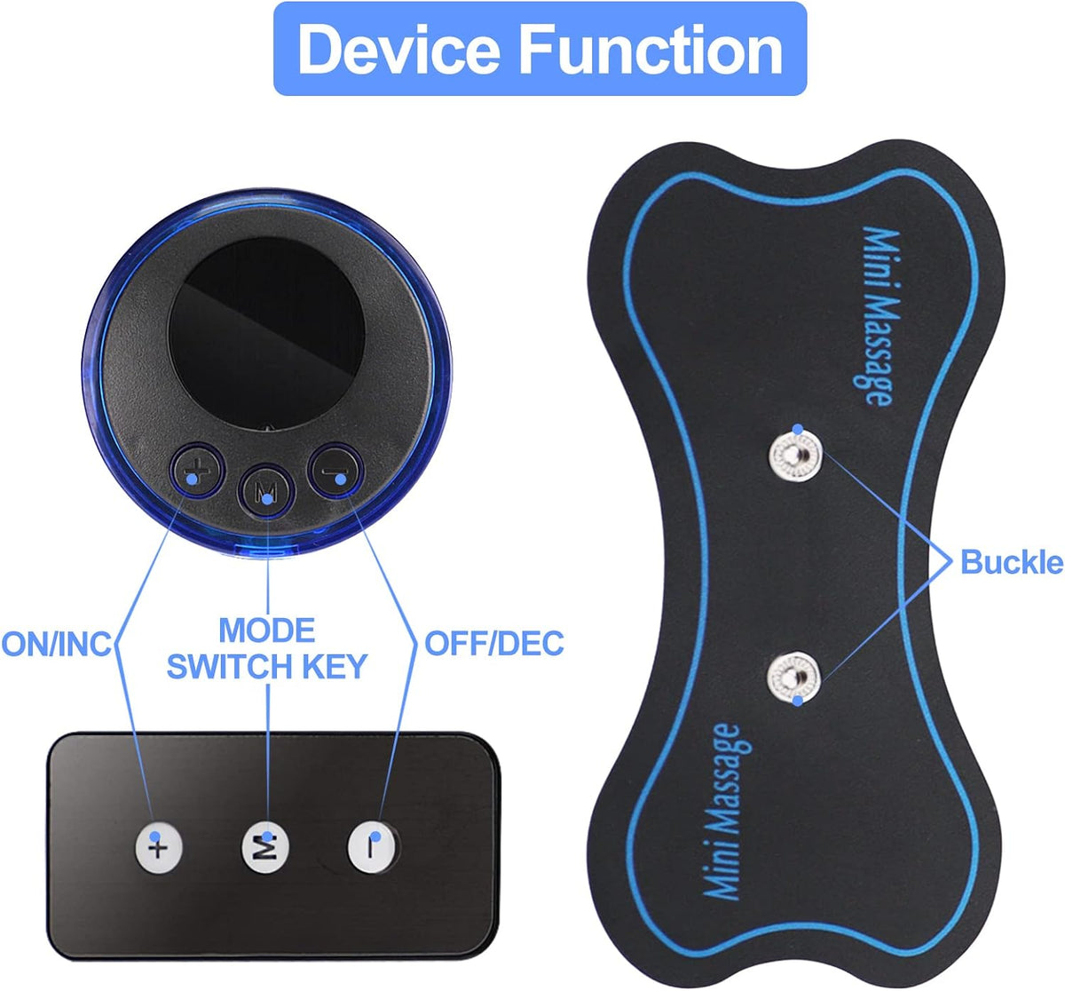 Set Masseur Électrique EMS TENS avec Patches — Corps et Nuque