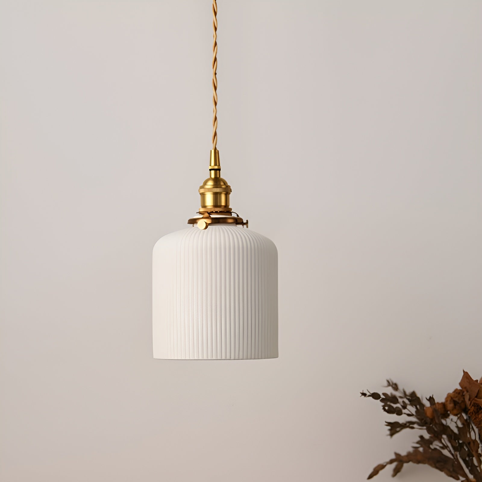 AmberZen Suspension Céramique et Verre Ambre Vintage | Chaleur Artisanale