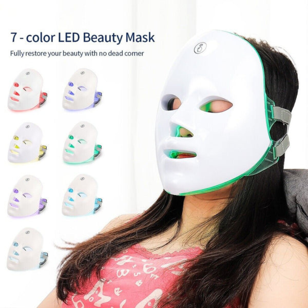 Masque LED Visage en Lumière Rouge — Anti-Âge, Acné et Éclat de Peau