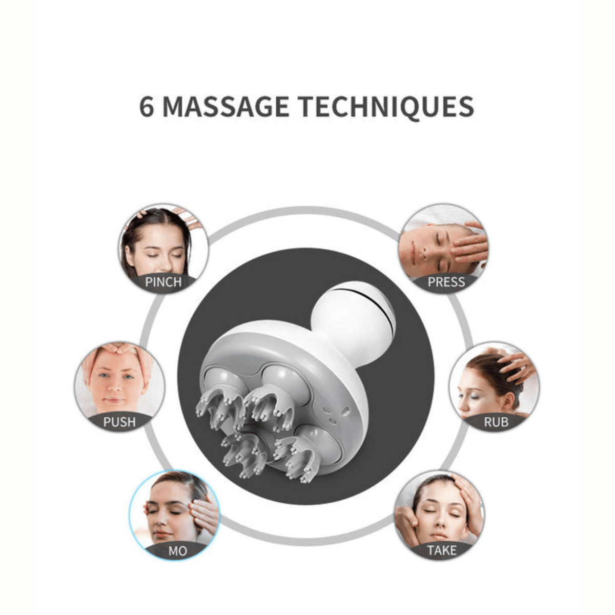 Masseur de Cuir Chevelu Électrique — Santé des Cheveux et Détente