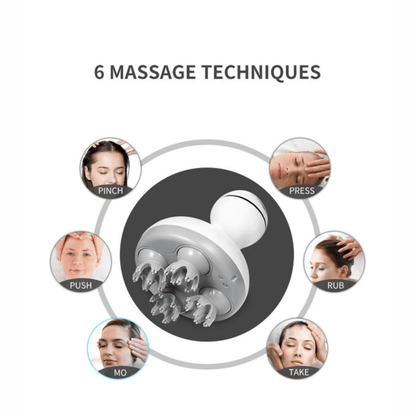 Masseur de Cuir Chevelu Électrique — Santé des Cheveux et Détente