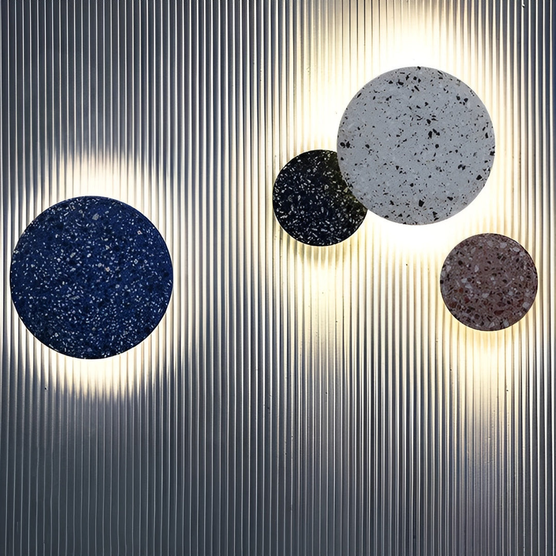 Applique Terrazzo Scandinave Cosy | Salon D15 ou D25cm Blanc Chaleureux