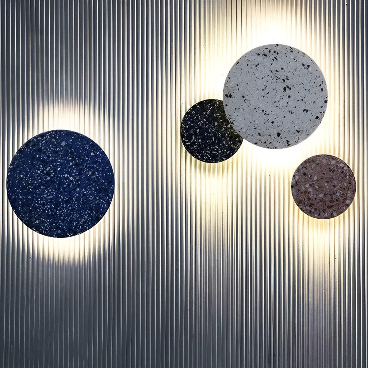 Applique Terrazzo Scandinave Cosy | Salon D15 ou D25cm Blanc Chaleureux