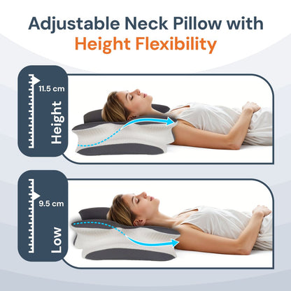 Oreiller Cervical Halo® Orthopédique avec Housse Soie de Glace
