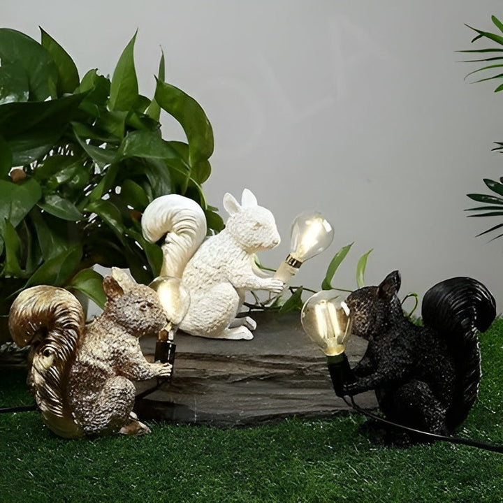 Lampe Écureuil Nordic Décorative | Mignonne Or ou Blanc pour Chambre