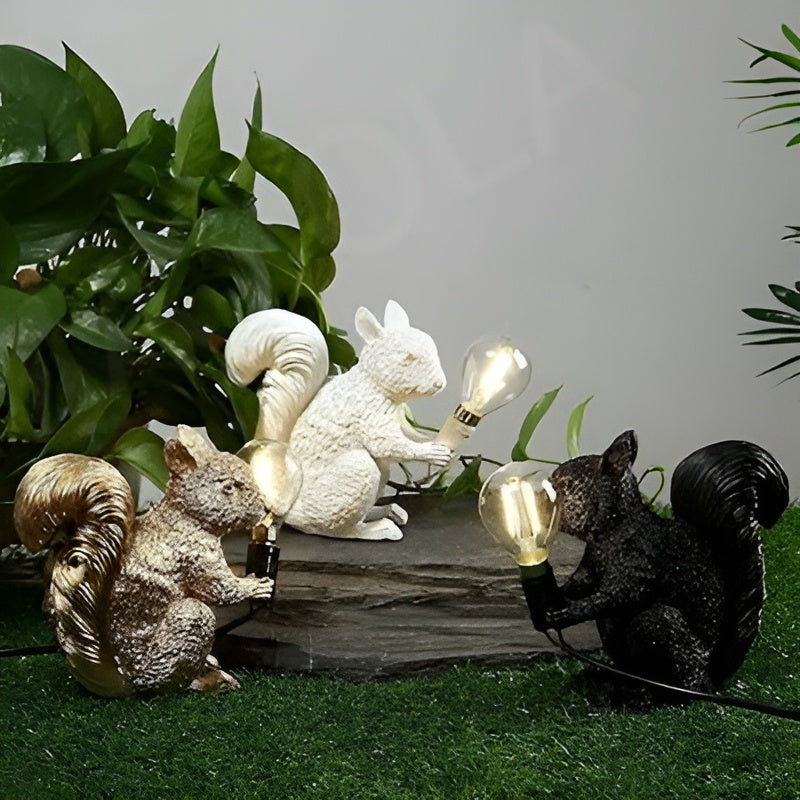 Lampe Écureuil Nordic Décorative | Mignonne Or ou Blanc pour Chambre