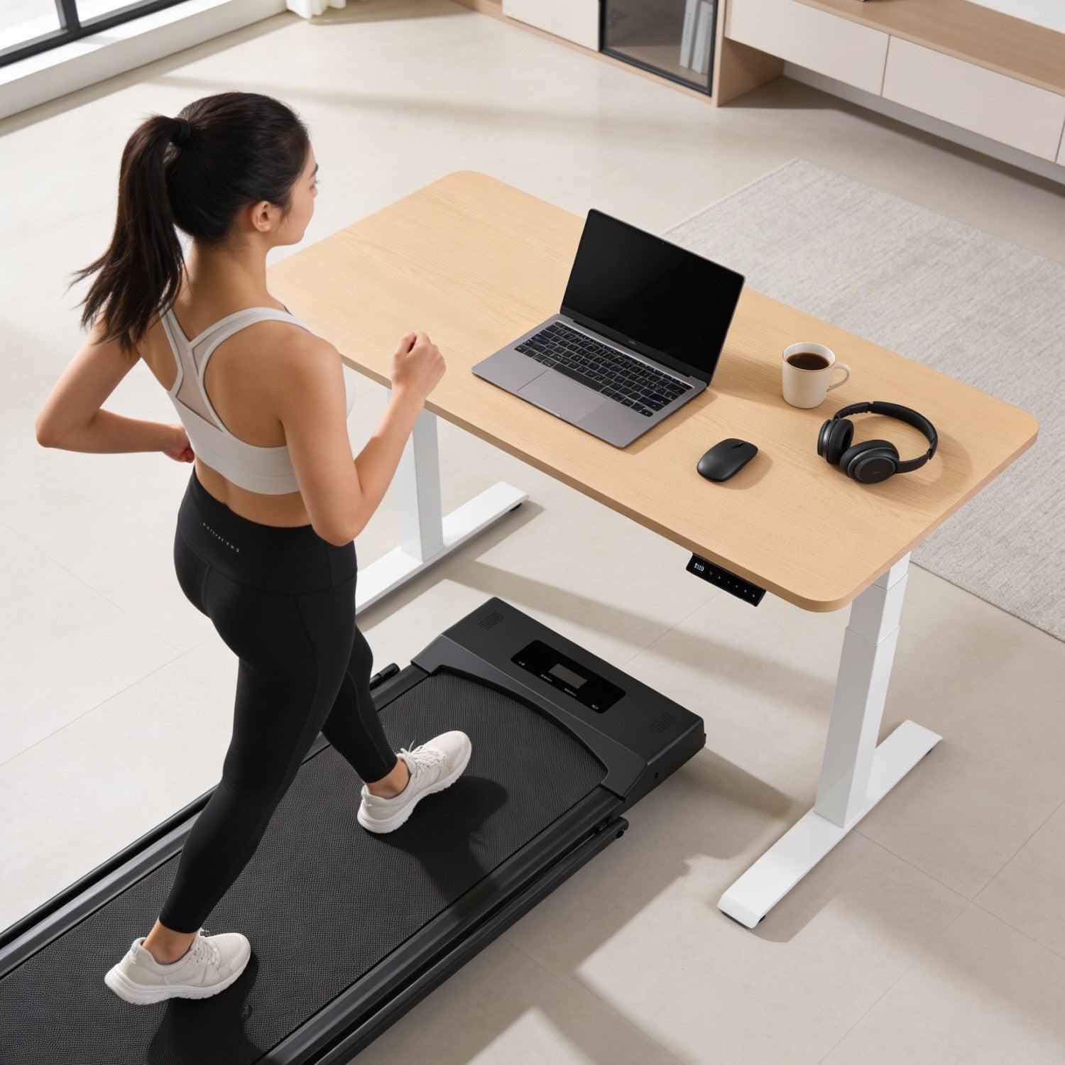 Tapis de Marche avec Rampes Pliables — Restez Actif au Bureau