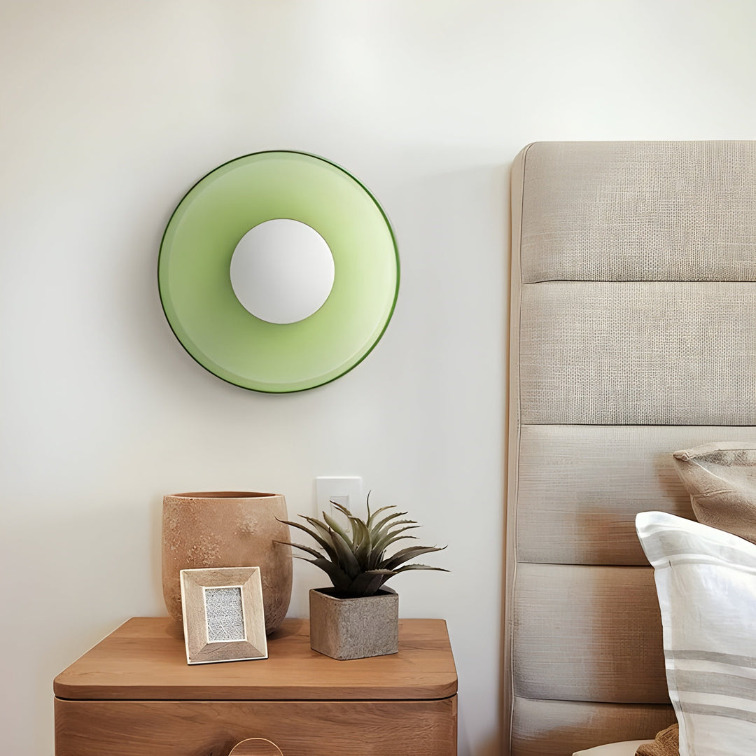 GlowNordic Plafonnier Verre LED Scandinave | Orange 25×15cm pour Toutes Pièces