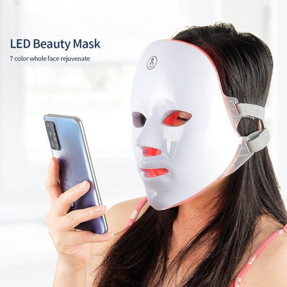 Masque LED Visage Qualité Spa Professionnel — Traitement Anti-Rides à Domicile