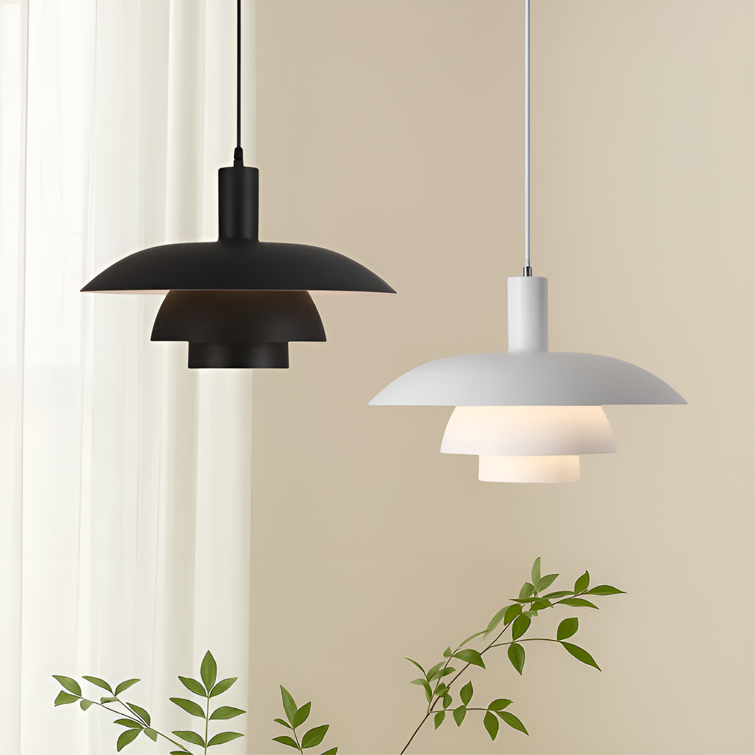Suspension Design Danois Épurée | Noir 29cm pour Salle à Manger et Salon