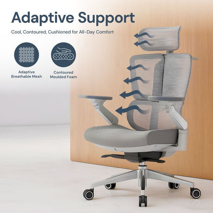 Chaise de Bureau Apex en Maille Haute Performance — Ergonomie Avancée