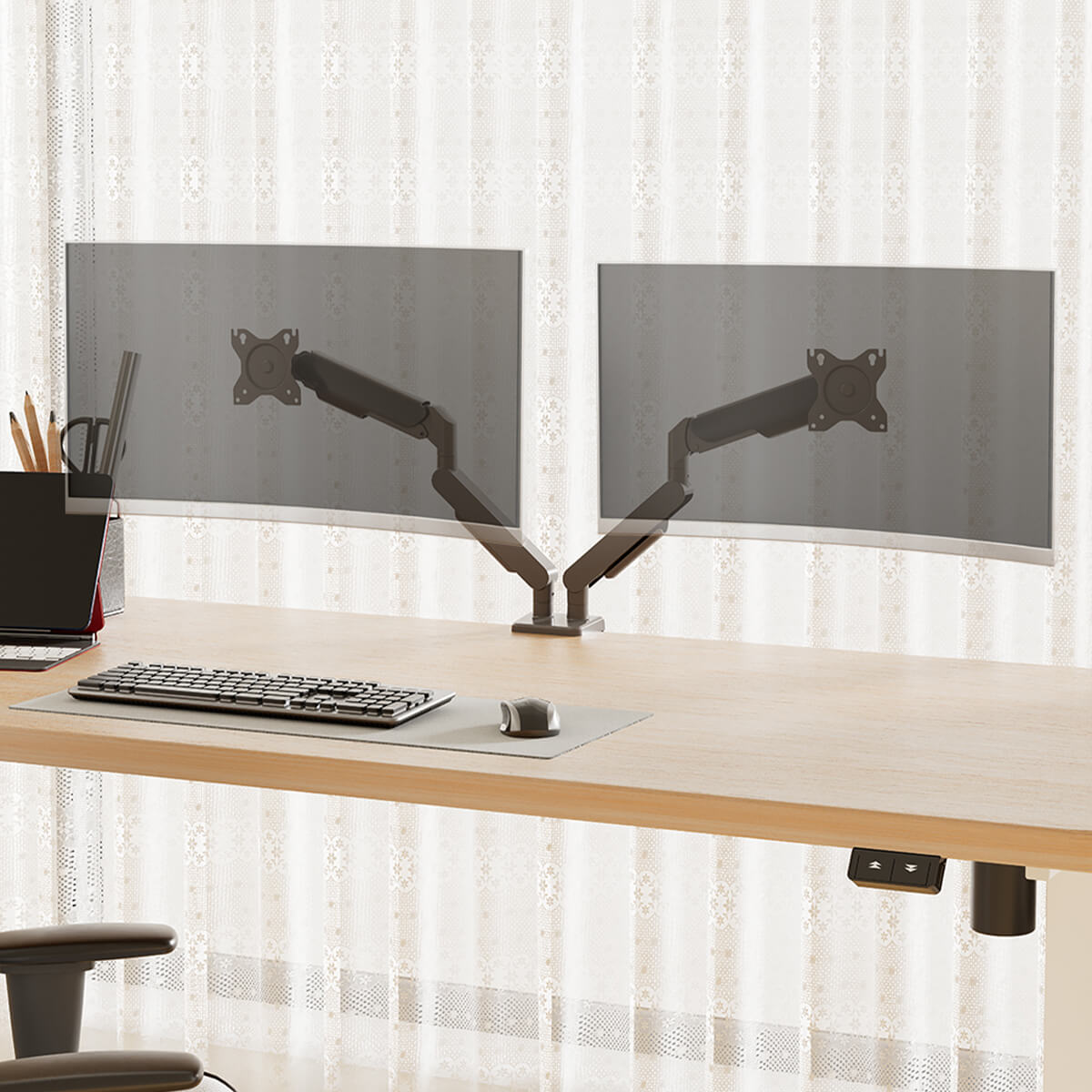 AeroMount — Bras Moniteur à Gaz Solo et Duo pour Bureau Ergonomique