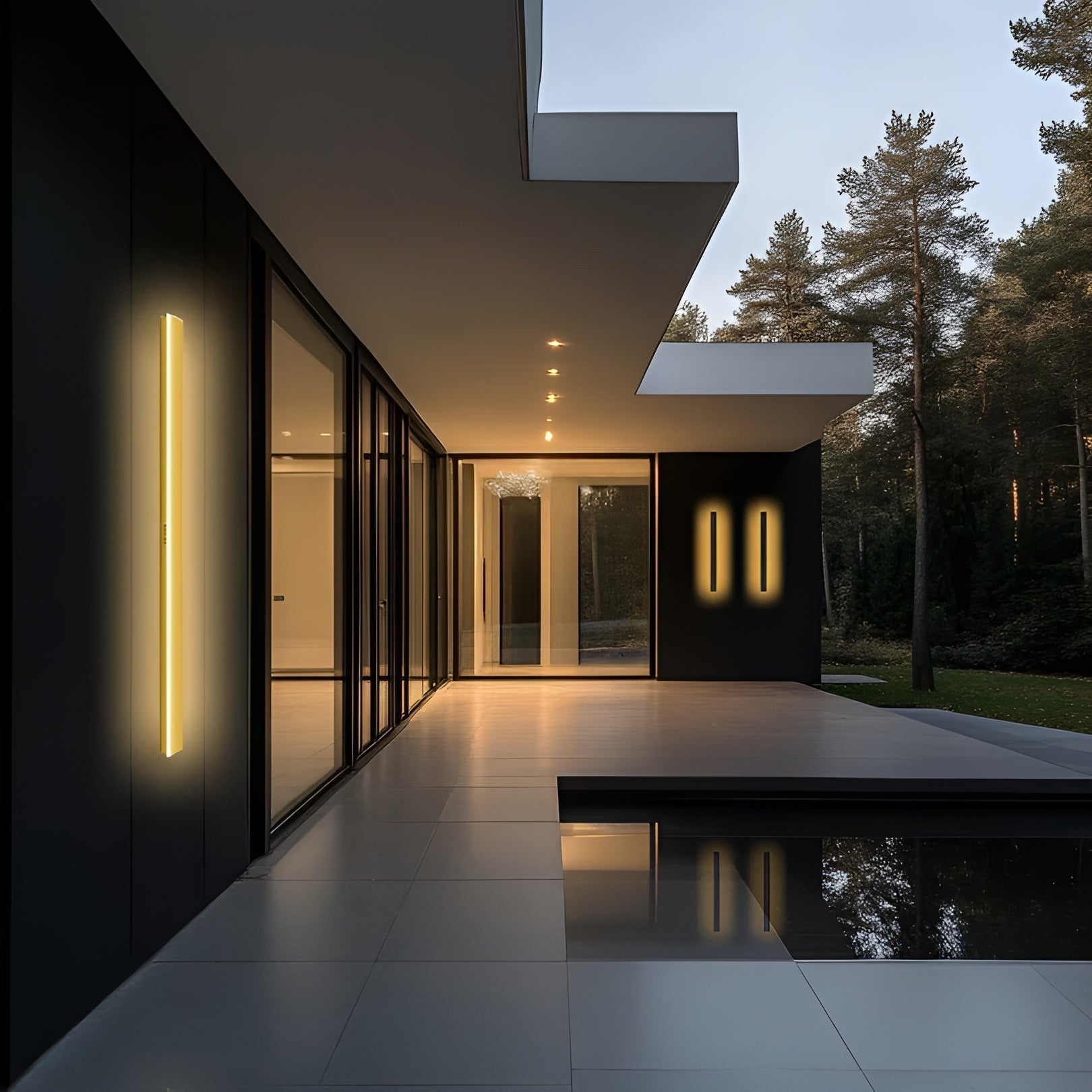 Miroir LED Aluminium Étanche 60cm | Terrasse Entrée et Salon Chaud ou Froid