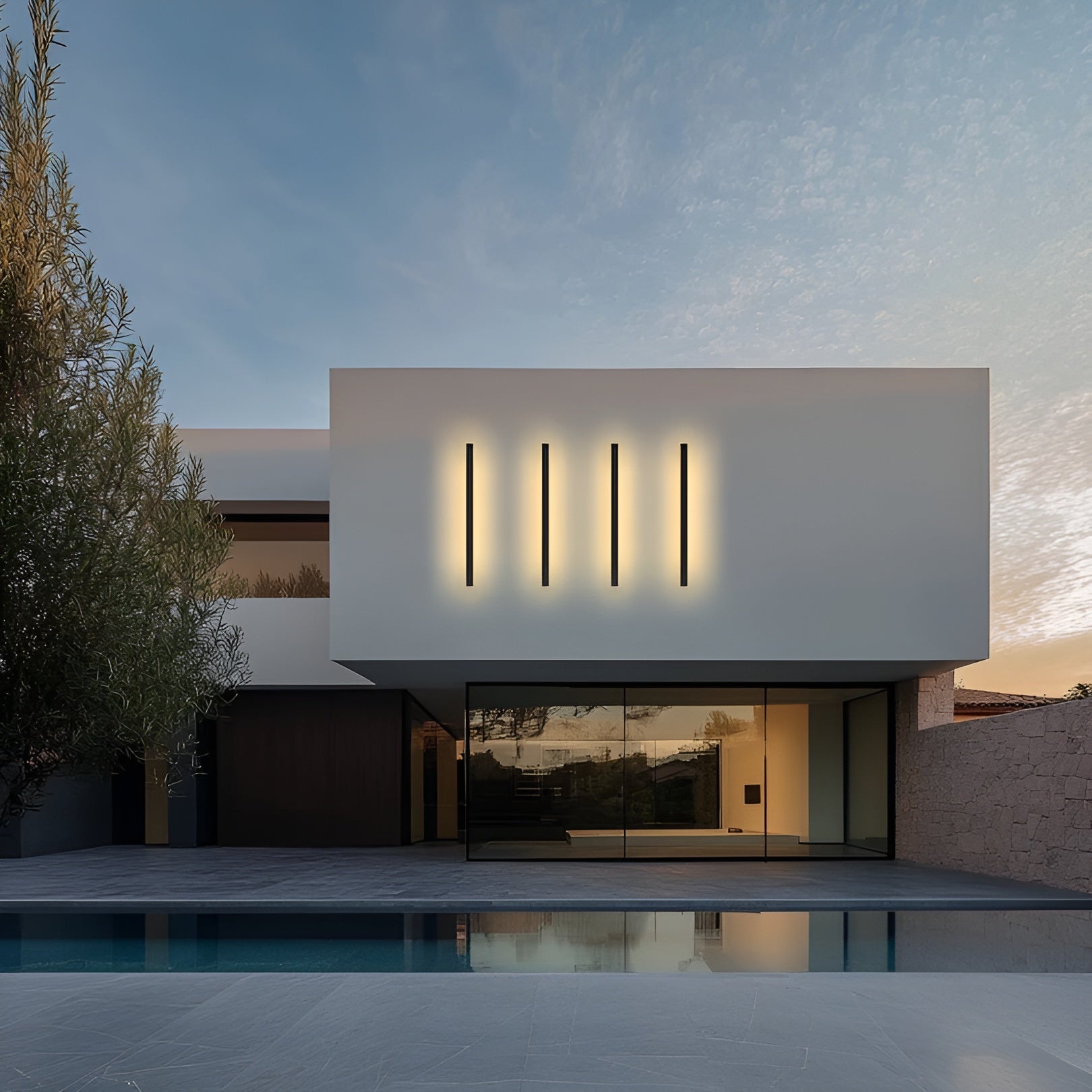 Miroir LED Aluminium Étanche 60cm | Terrasse Entrée et Salon Chaud ou Froid