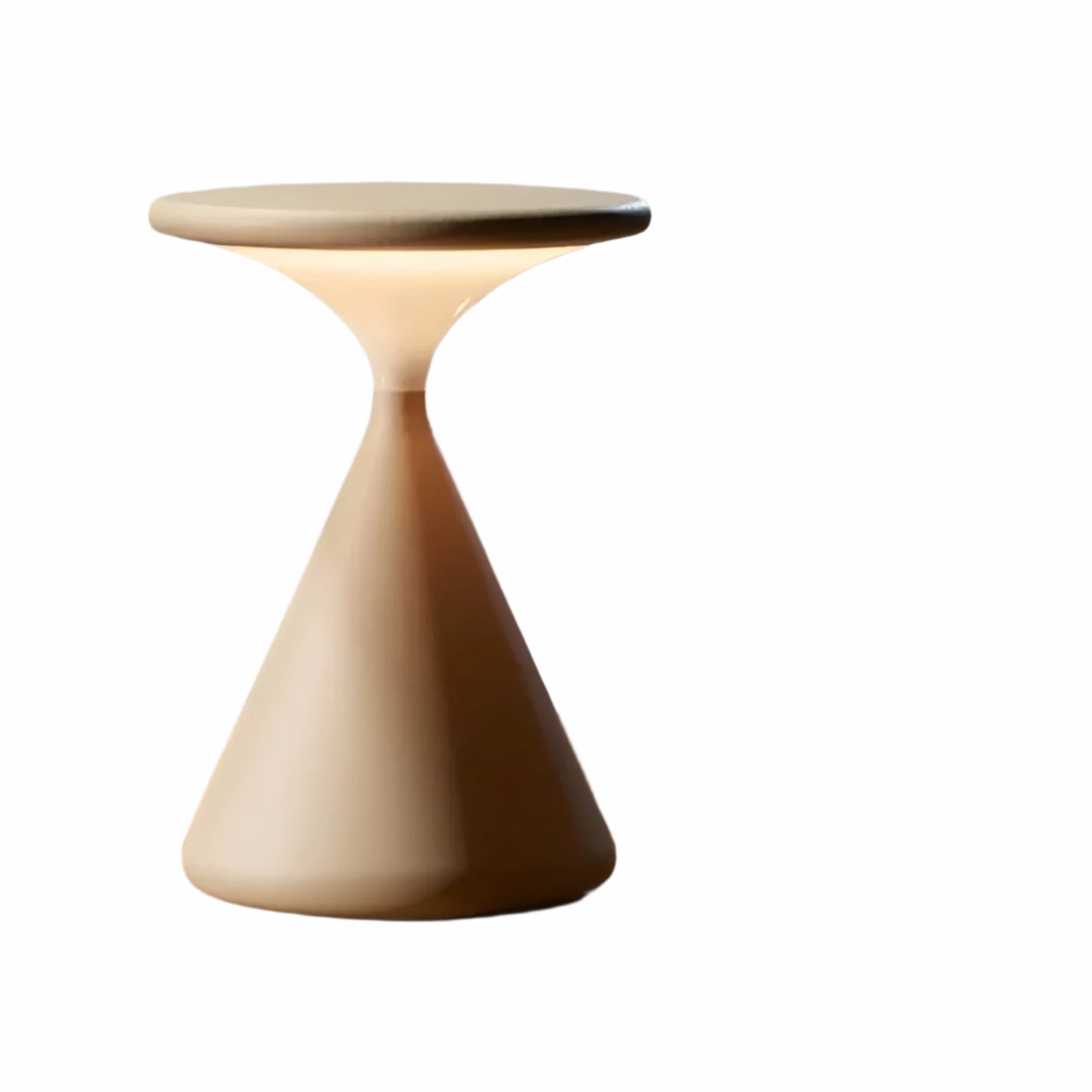 Lampe Sablier LED Dimmable Rechargeable | Design Original Blanc Ambiance Douce