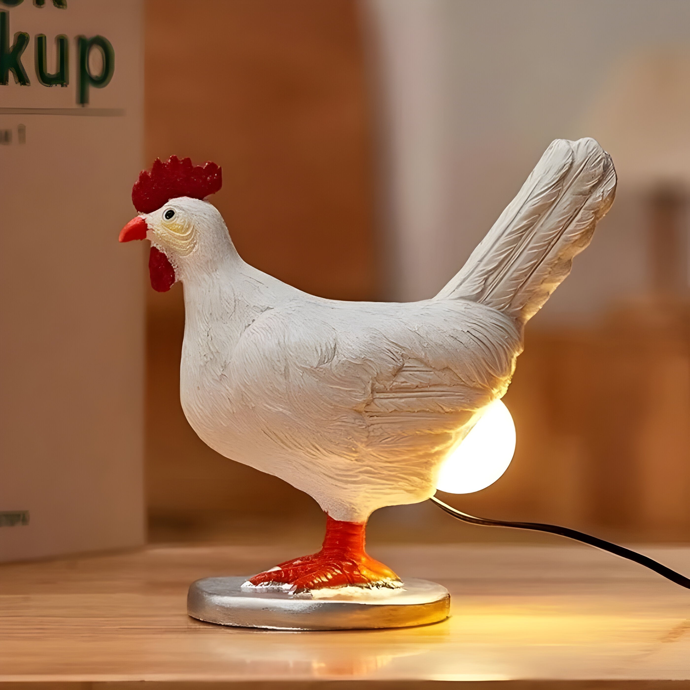ChickGlow Veilleuse LED Poule Décorative | Humour et Lumière Douce pour Bureau