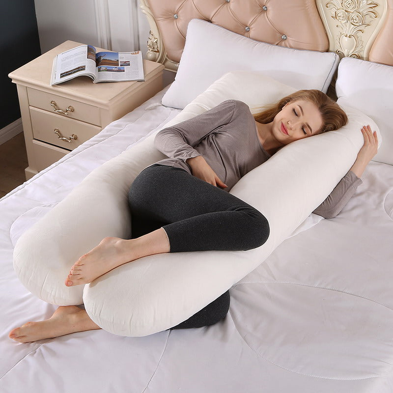 Oreiller de Grossesse et Allaitement 2-en-1 Corps Entier — 4 Couleurs