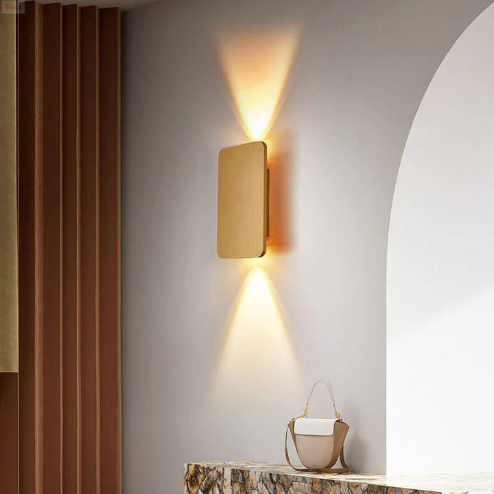 Applique Verre Rectangulaire Nordic 2 Lumières | Blanc Chaud ou Neutre LED