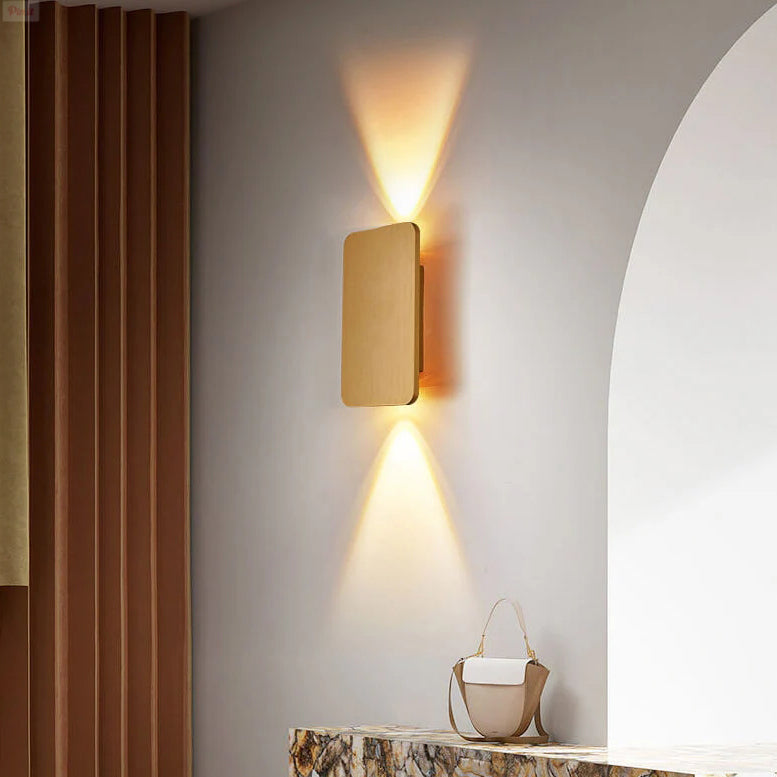 Applique Verre Rectangulaire Nordic 2 Lumières | Blanc Chaud ou Neutre LED