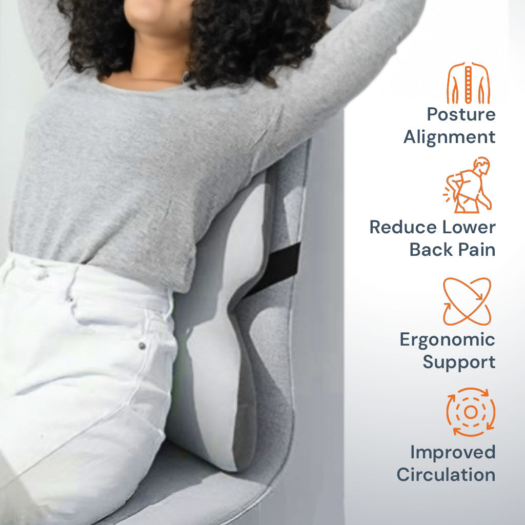 Coussin Lombaire Ergonomique pour Chaise de Bureau — Mal de Dos