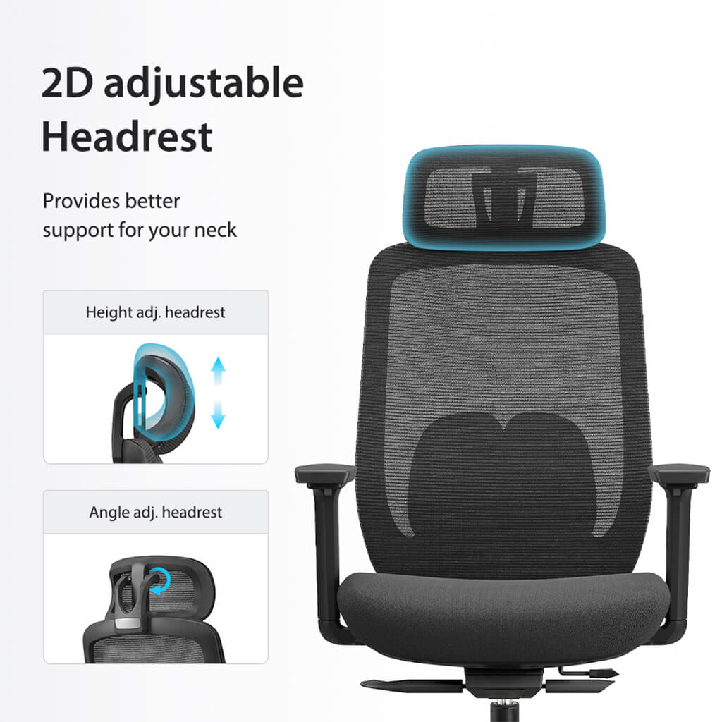 Chaise de Bureau Ergonomique Aera en Maille — 7 Couleurs disponibles
