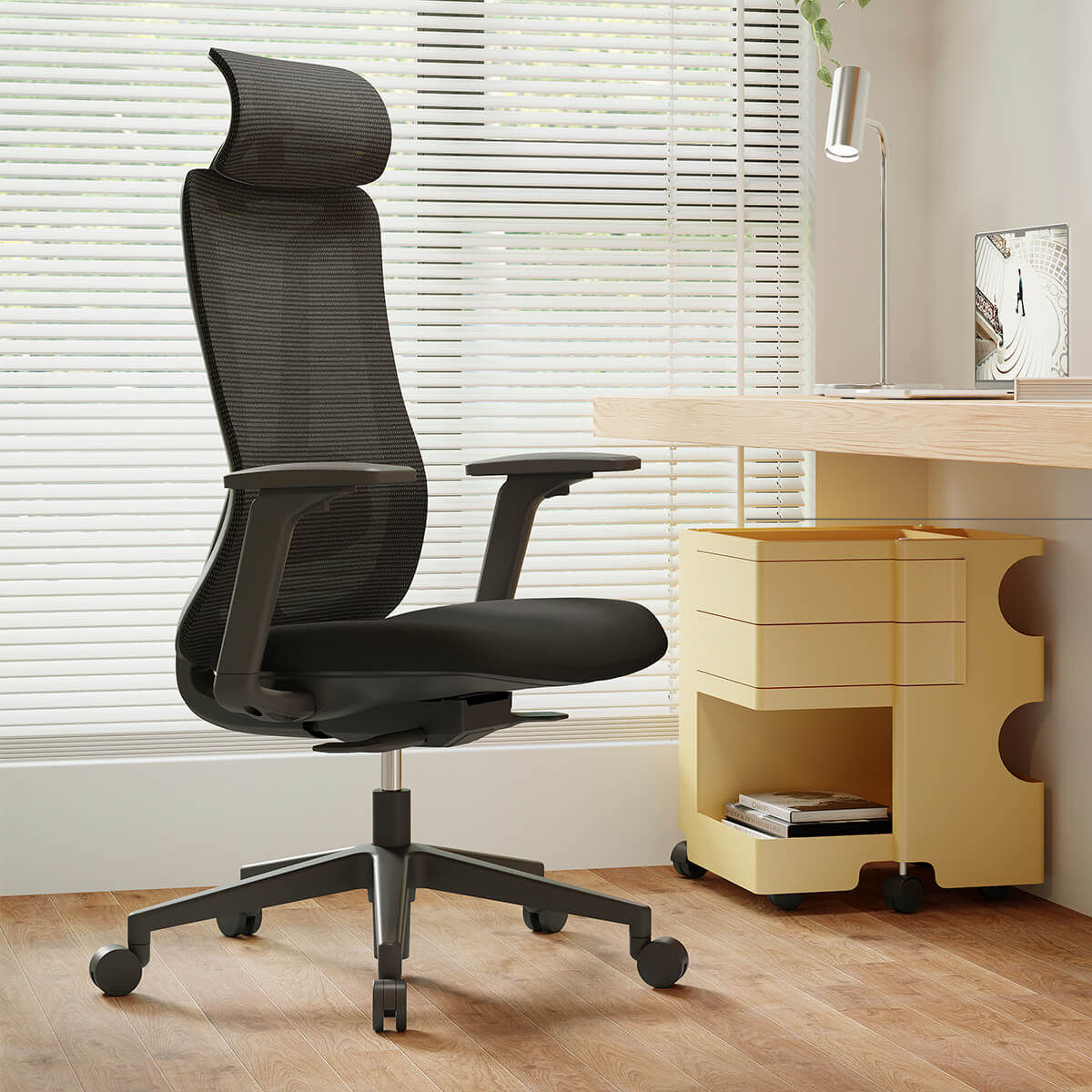 Chaise de Bureau Ergonomique Maille Premium avec Soutien Lombaire