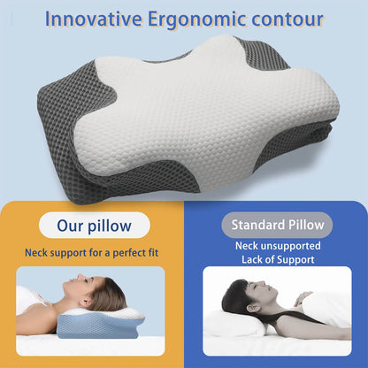 Oreiller Cervical Breeze® Contour en Mémoire de Forme avec Technologie Refroidissante