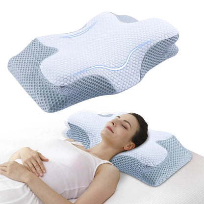 Oreiller Cervical Breeze® Contour en Mémoire de Forme avec Technologie Refroidissante