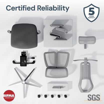 Chaise de Bureau Apex en Maille Haute Performance — Ergonomie Avancée