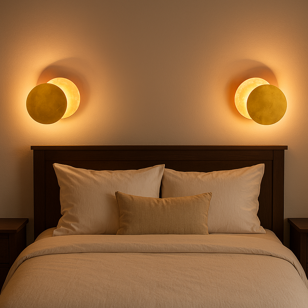 Applique Éclipse Élégante | Lumière Blanche Chaude pour Salon Moderne