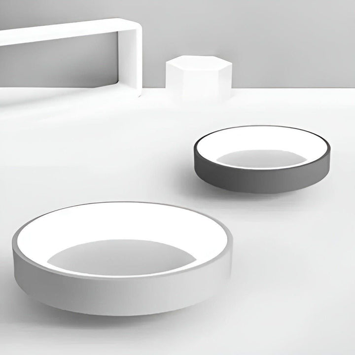 CircleGlimmer Plafonnier Rond Nordic LED | Blanc avec Lumière Chaude pour Salon