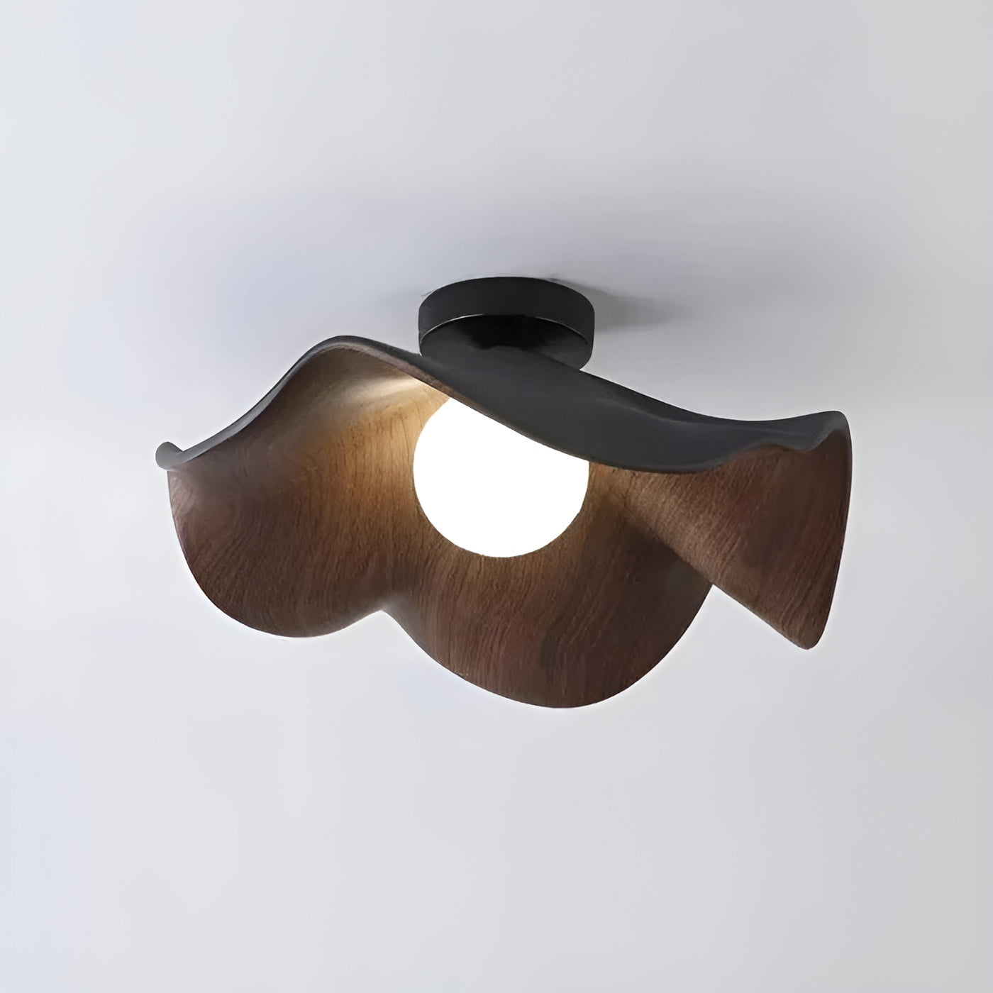 PetalBeam Plafonnier Feuille de Lotus en Bois Nordic | Organique D28 ou D40cm