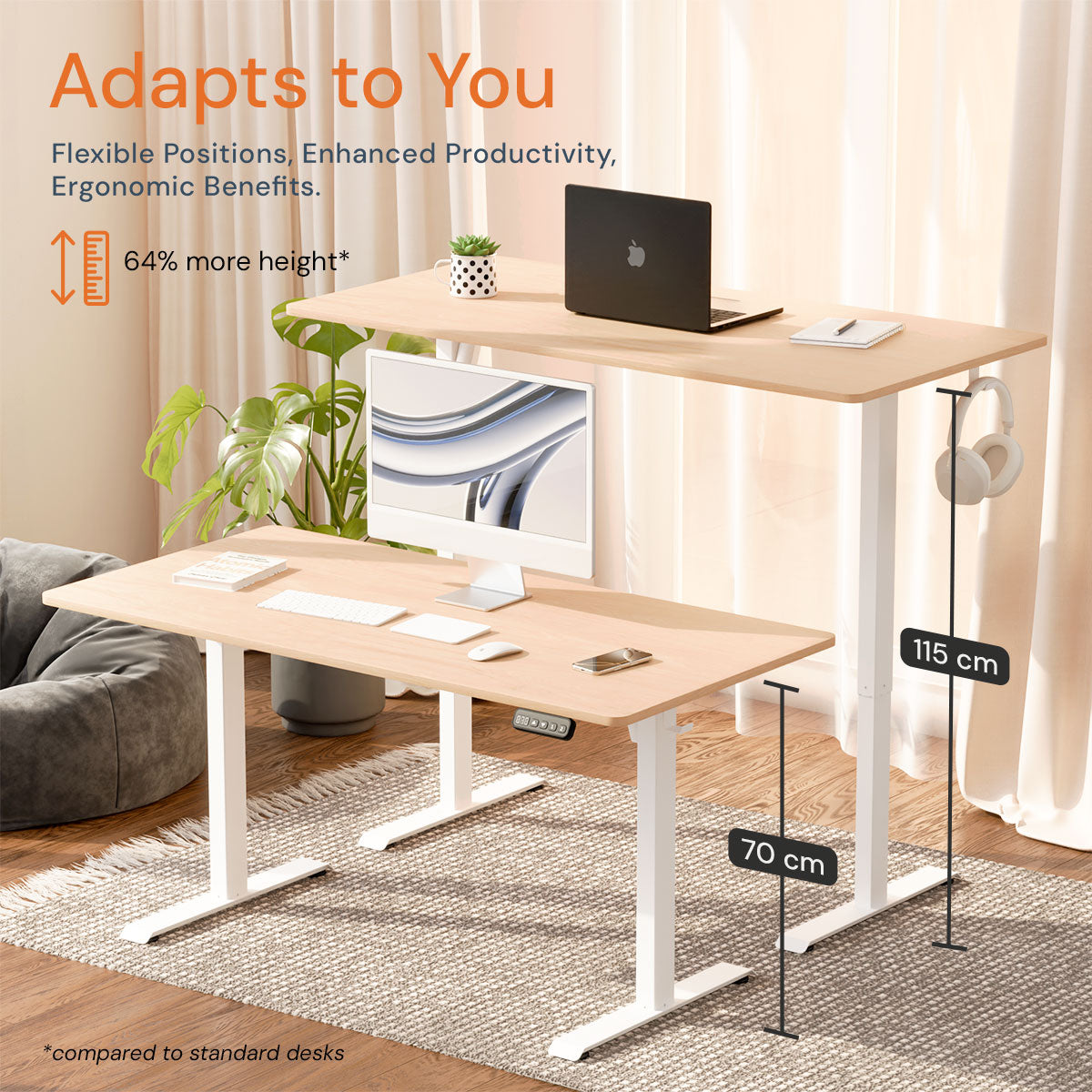 Bureau Debout Électrique pour Maison et Bureau — Garanti 5 Ans