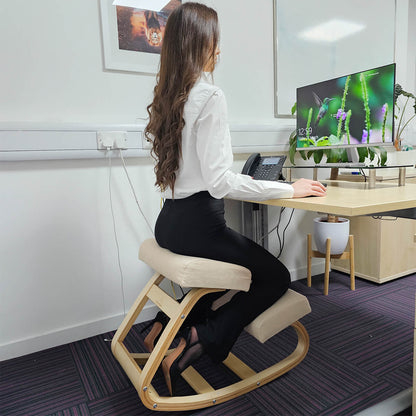 Chaise Agenouillée Ergonomique pour Améliorer la Posture et Soulager les Lombaires