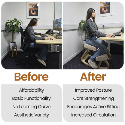 Chaise Agenouillée Ergonomique pour Améliorer la Posture et Soulager les Lombaires