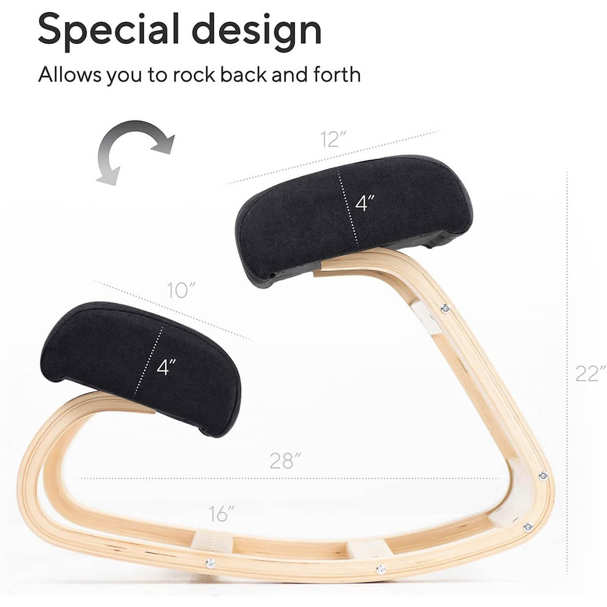 Chaise Agenouillée Ergonomique pour Améliorer la Posture et Soulager les Lombaires
