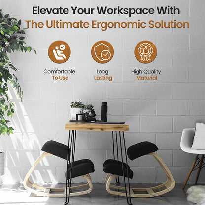 Chaise Agenouillée Ergonomique pour Améliorer la Posture et Soulager les Lombaires