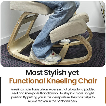 Chaise Agenouillée Ergonomique pour Améliorer la Posture et Soulager les Lombaires