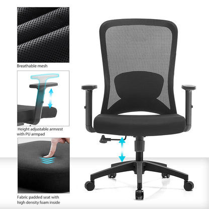 Chaise de Bureau Flex en Maille — Confort Fiable en 3 Couleurs