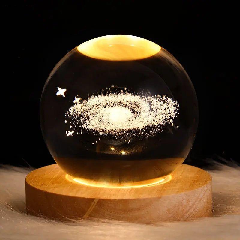 Galaxy Glow Lampe Cristal Astronomie | Système Solaire ou Voie Lactée Décorative