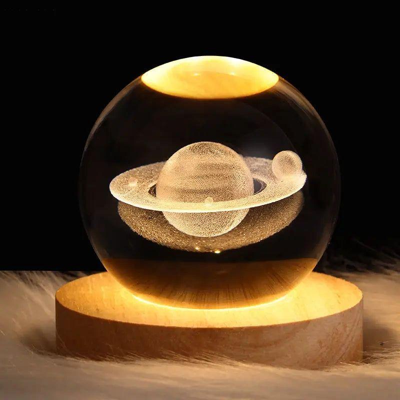 Galaxy Glow Lampe Cristal Astronomie | Système Solaire ou Voie Lactée Décorative