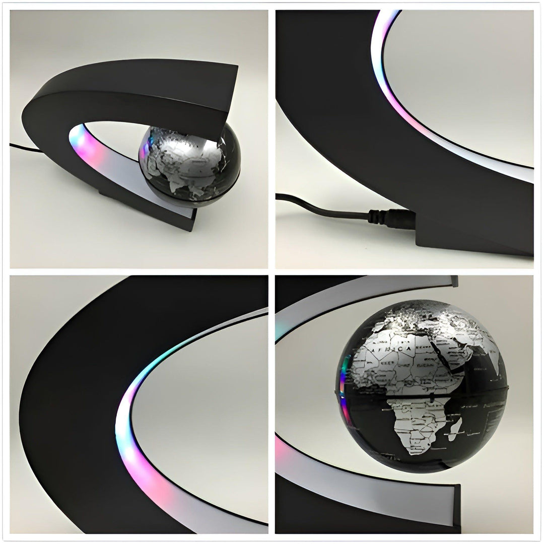 GravityGlow Globe Lévitant Magnétique LED | Or et Noir Décoration Fascinante