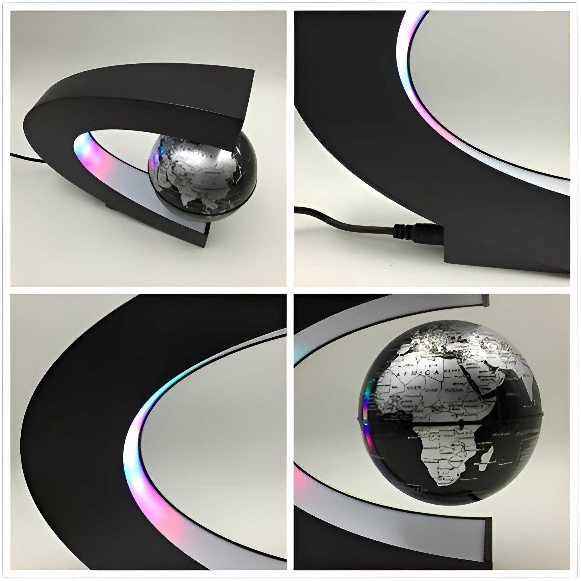 GravityGlow Globe Lévitant Magnétique LED | Or et Noir Décoration Fascinante