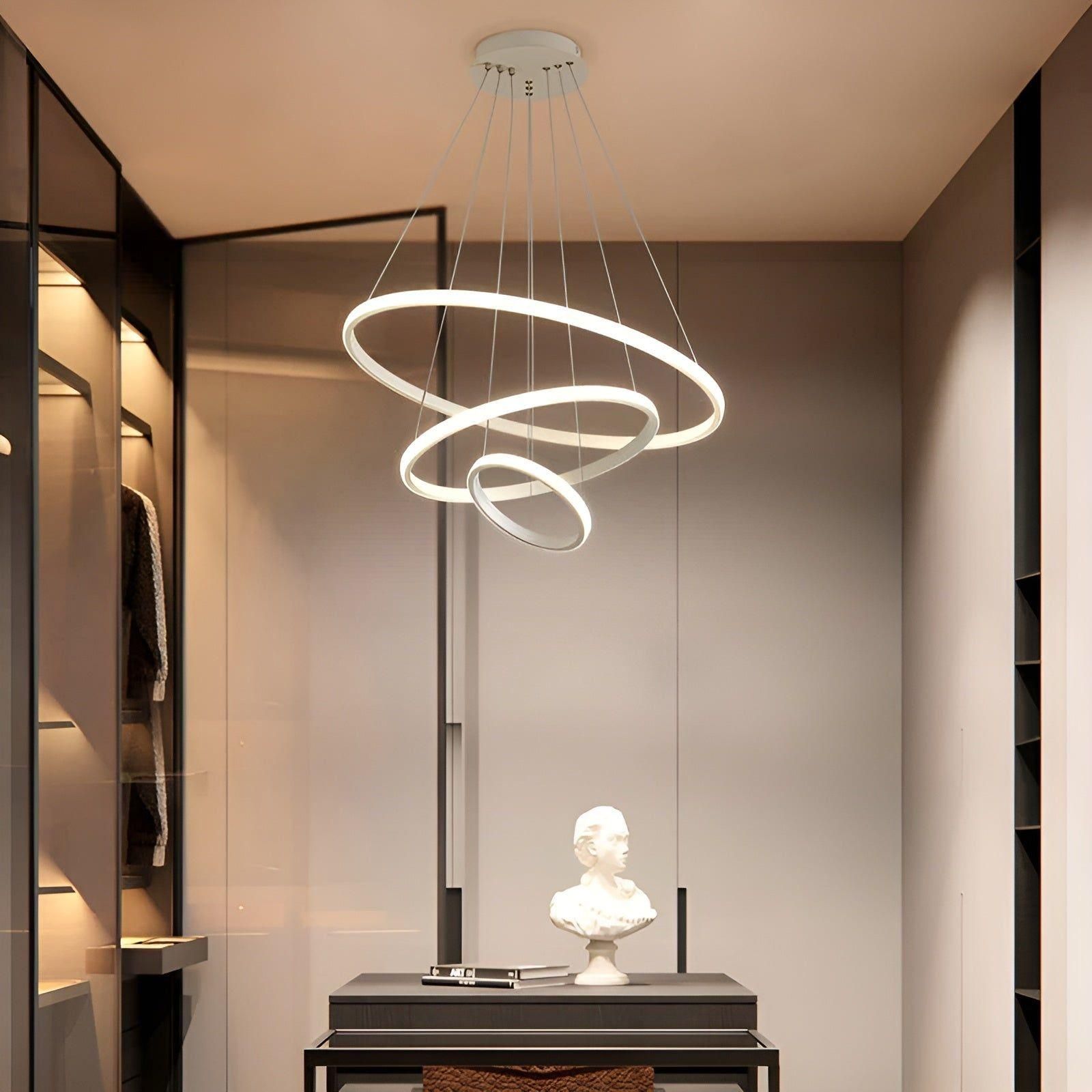 Suspension Globe LED Moderne Ensemble | Noir Trio 60×40×20cm Salon Élégant